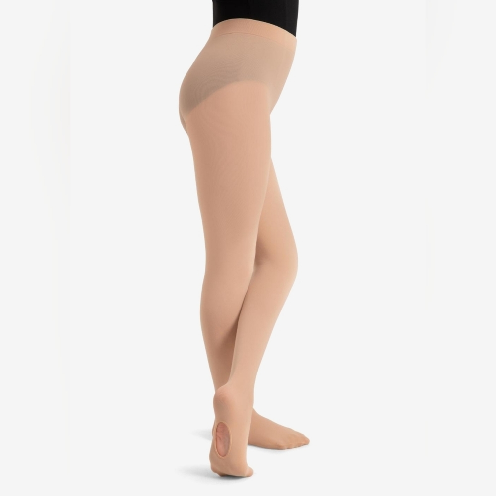 1 pair Capezio 1916 children's transition convertible tights light sun tan